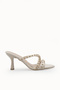 Vesper Rosa Women's Thin Heeled Slippers 00121904 Beige Rustic - 7
