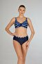 Women's Batik Print Navy Blue Shaping / Sculpting Printed Oversize Bikini Set - 4
