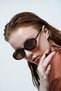 Flam Unisex Oval Dark Coffee Sunglasses - 4