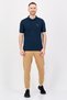 Men Sportswear Fit Short Sleeve Outdoor Polo Shirt, Navy - 4