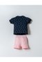 U.S.Polo Assn Usb3029 Navy Blue Baby Girl Shorts Set - 2