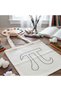 5 Pieces Pi Count Patterned Paintable Cloths Bag 35X40 cm - Math Themed Hobby Set - 5