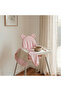 2-Piece Blw Feeding Set - Baby High Chair Min Leather and Long Sleeve Bib Set - Powder - 4