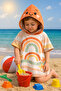 Children's Poncho - Sea Towel - Beach Towel - 4