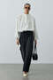 Poplin Ruched Shirt Ecru - 2