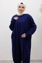Pocketed Cardigan Triple Set Tsd260114 Navy Blue - 2