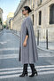 Women's Daily Sleeveless Loose Smoked Melton Poncho - 3