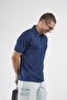 Polo Collar Line Detailed Regular Fit Men's T-Shirt - 5