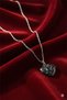 Natural Snowflake Obsidian Stone Heart Cut Pendant - Healing and Protection Themed Women's Necklace - 3