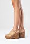 Hardy Women's Genuine Leather Sandals Caramel - 7