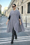 Women's Daily Sleeveless Loose Smoked Melton Poncho - 4
