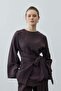 Kıraşlı Tie-Detail Trouser Suit Brown - 5