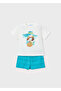 Girl's Ruffle Shorts and Printed T-Shirts Set 3231 - 2