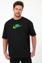 Unisex Oversized Embroidered Bulbasaur Anime Character Design 100% Cotton Piece T-Shirt