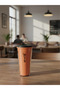 350 ml Orange Opaque Double-Layered Glass Mug, Heat Resistant Thermal Coffee & Tea Cup - 5