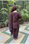 Brown Pure Cotton Potli Farshi Shalwar Set - 7