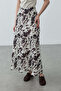 Patterned Twill Skirt Ecru - 4