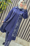 Women's Clothing Plus Size Modal Hijab Long Three-Piece Glittery Set - 5
