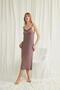 Women's Low-Cut Collar and Sleeve Lace Dressing Gown Set 18550 - 6