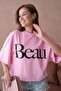 Oversized Printed Crew Neck Knitted T-Shirt Ss26Ts0023 - 2