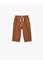 Women's Adjustable Waist Elastic Pocket Detail Pants 6Smb40047Tk