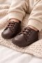 Baby First Step Shoes, E Stretchy and Comfortable Sole, Lace-Up Non-Slip Baby Booties
