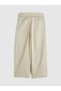 Lcw Vision Beige Loose Fit Pleated Women's Fabric Trousers - 4