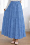 Eyelet Embroidery Skirt A1004 Blue