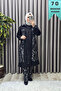 Women's Clothing Plus Size Modal Hijab Long Three-Piece Glittery Set