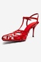 Allos Red Patent Leather Women's Heeled Shoes - 6