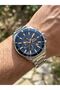 Modern Men's Wristwatch |   42mm, Navy Blue Dial, Multifunction, Stainless Steel, 10Atm - 3