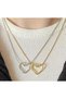 Zith 2-Piece Gold Silver Knot Heart Necklace