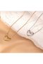Zith 2-Piece Gold Silver Knot Heart Necklace - 2