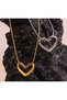 Zith 2-Piece Gold Silver Knot Heart Necklace - 3
