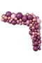100-Piece Balloon Chain Set – (Wildberry) Plum, Retro Pink & Rose Gold – Balloon Strip - 3