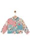 Baby Girl 1-4 Years Floral Print Linen Jacket Blue