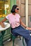 Gold Buttoned Knitwear Vest Pink