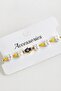 سوار NRZSNT Ftm Ana Eli Bead Pearl M مكرمية Thread (180049) - أصفر - 3