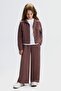 Girl's 8-14 Years Old Tencel Fabric Transitional Jacket Brown - 3