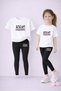 Girl's Set T-Shirt and Stretchy Leggings Set 100% Cotton Panda Printed – Casual Comfortable Sport Combination