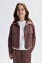Girl's 8-14 Years Old Tencel Fabric Transitional Jacket Brown