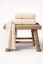 4-Piece Bath Towel Set 100% Cotton Certified Striped Border Towel Set 50X90Cm - 70X140Cm Cream - 2