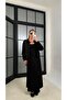 Black Shirt Dress Double m Modal Fabric Set Gaus-01218 - 2