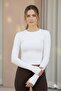 Women's Crew Neck Fingerless Bodysuit - 2