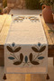 Papatya Bohemian Punch Embroidered Tasseled Cotton Table Runner (40X130 cm) - 7