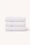 3 Pieces of White Hotel Towels 100% Certified Cotton 70X130Cm Premium Bath Towel Set - 3