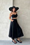 Embroidered Skirt - Black Black |   F1901