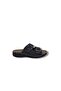Gezer 223 Men's Black Buckled Daily Use Slipper