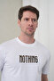 Men's White Nothing Written High Printed Crew Neck T-Shirt - 7
