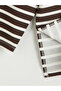 Lcw Modest Ecru Striped Oversized Women's Sweatshirt Tunic - 7